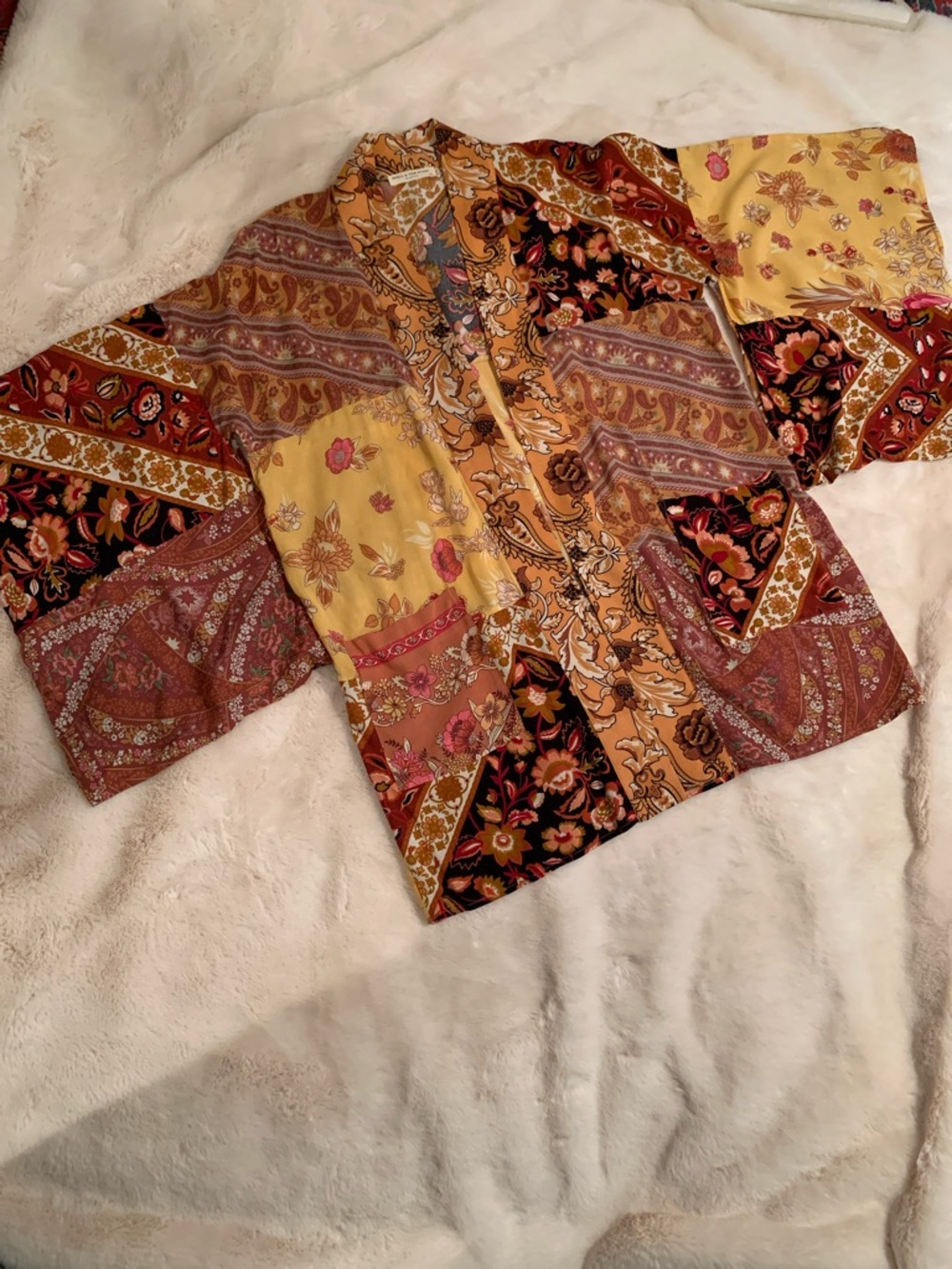 Spell Renew Patchwork Robe Amber - Picture 6 of 11